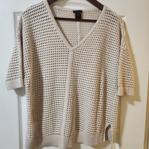 Women's Cream Knit Sweater - Ann Taylor